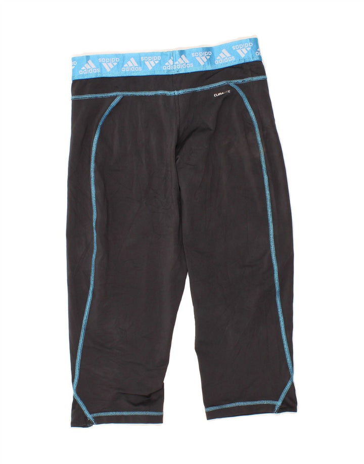 ADIDAS Womens Capri Leggings UK 14 Large Grey Polyester Vintage Adidas and Second-Hand Adidas from Messina Hembry 