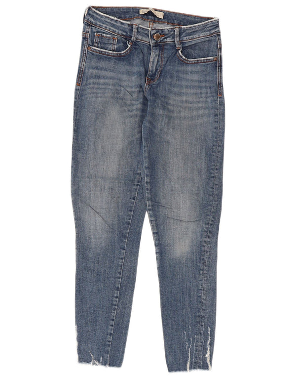 Zara Damen Distressed Skinny Jeans EU 36 XS W26 L26 Blaue Baumwolle