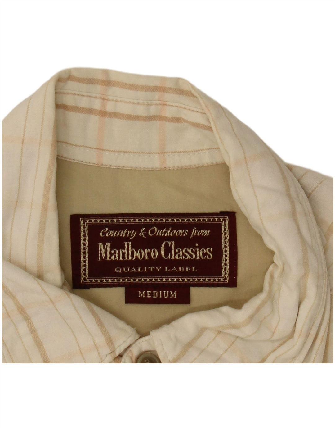 Marlboro Classics Herrenhemd Mittelbeige kariert