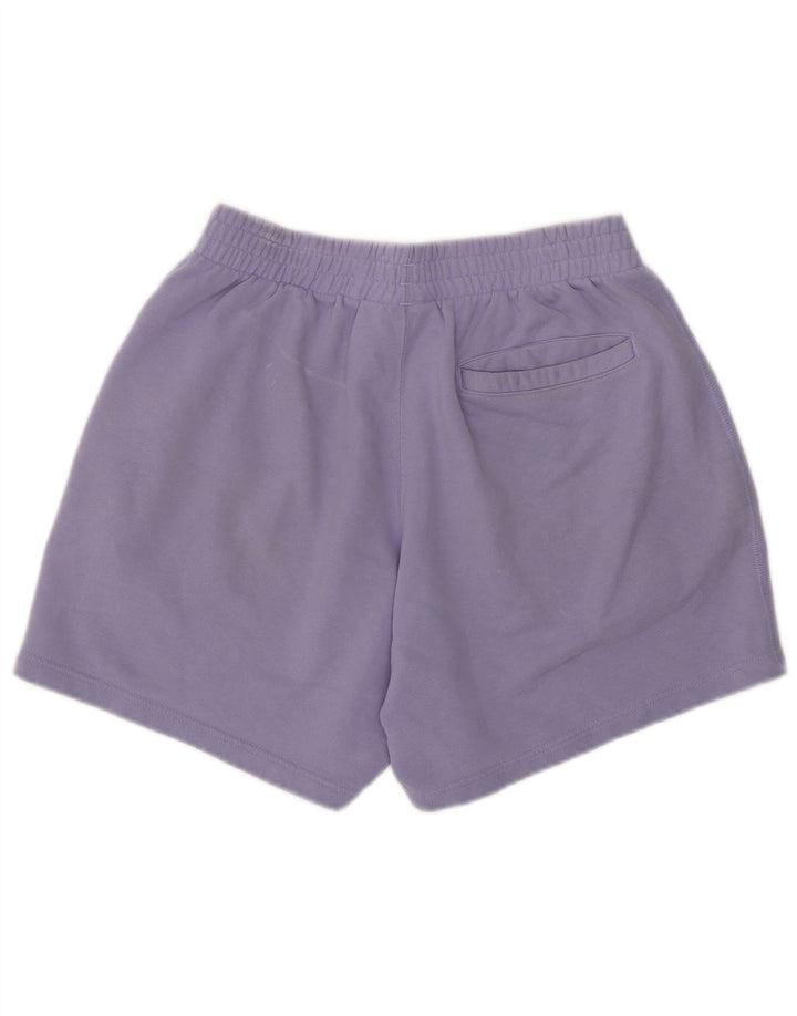 ADIDAS Damen Sportshorts UK 10 Small Lila Baumwolle