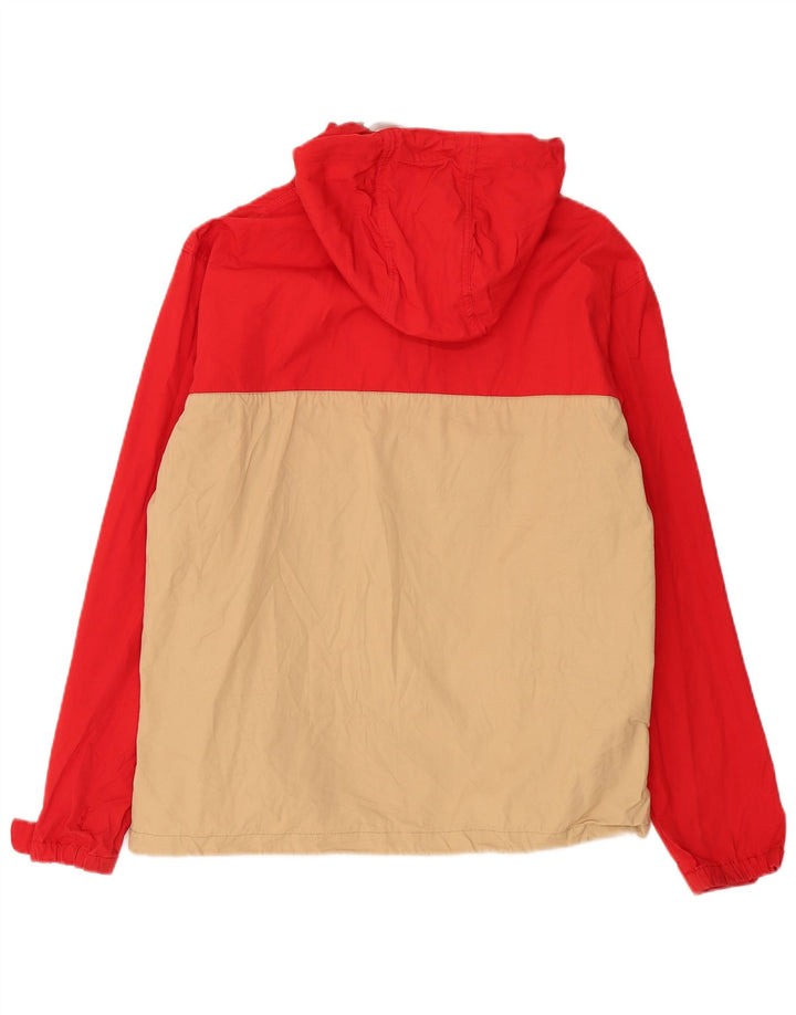 Flatbush Damen-Anorakjacke mit Kapuze, UK 16, Größe L, Rot, Colourblock-Baumwolle