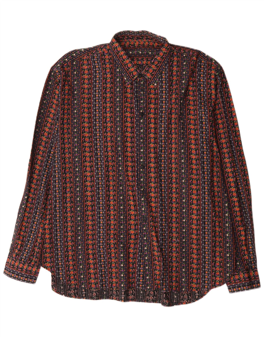 Vintage Herrenhemd XL Mehrfarbig Geometrisch