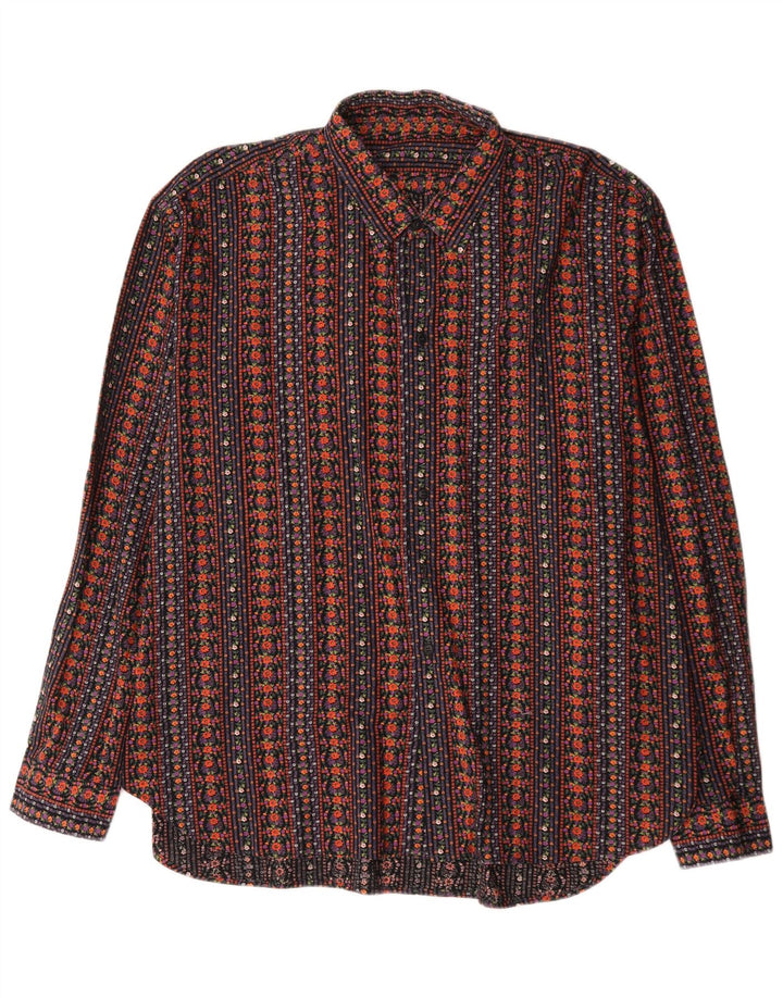 Vintage Herrenhemd XL Mehrfarbig Geometrisch