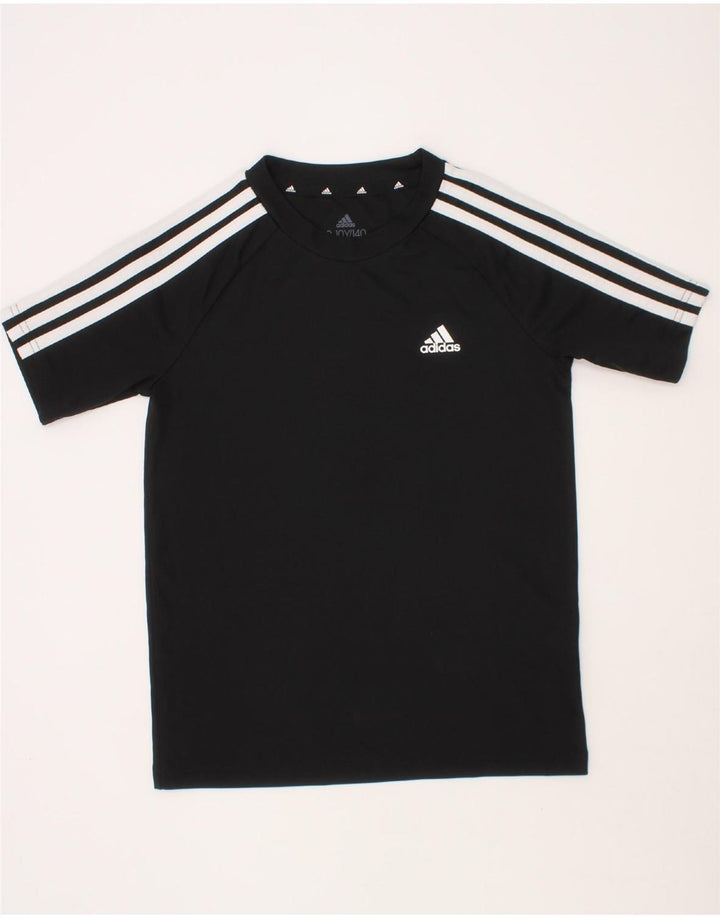 ADIDAS Boys Aeroready T-Shirt Top 9-10 Years Black Polyester Vintage Adidas and Second-Hand Adidas from Messina Hembry 
