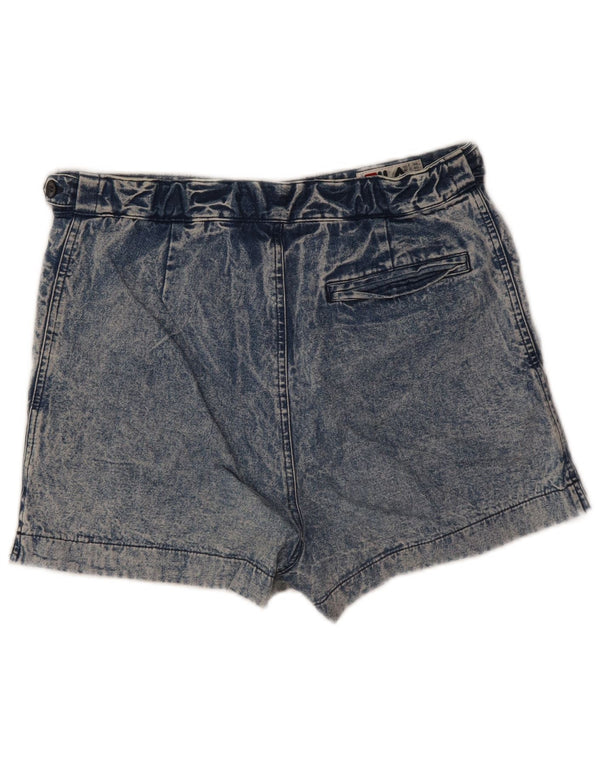 Fila Damen-Jeansshorts mit hoher Taille, Größe 46, Größe L W30, Blau