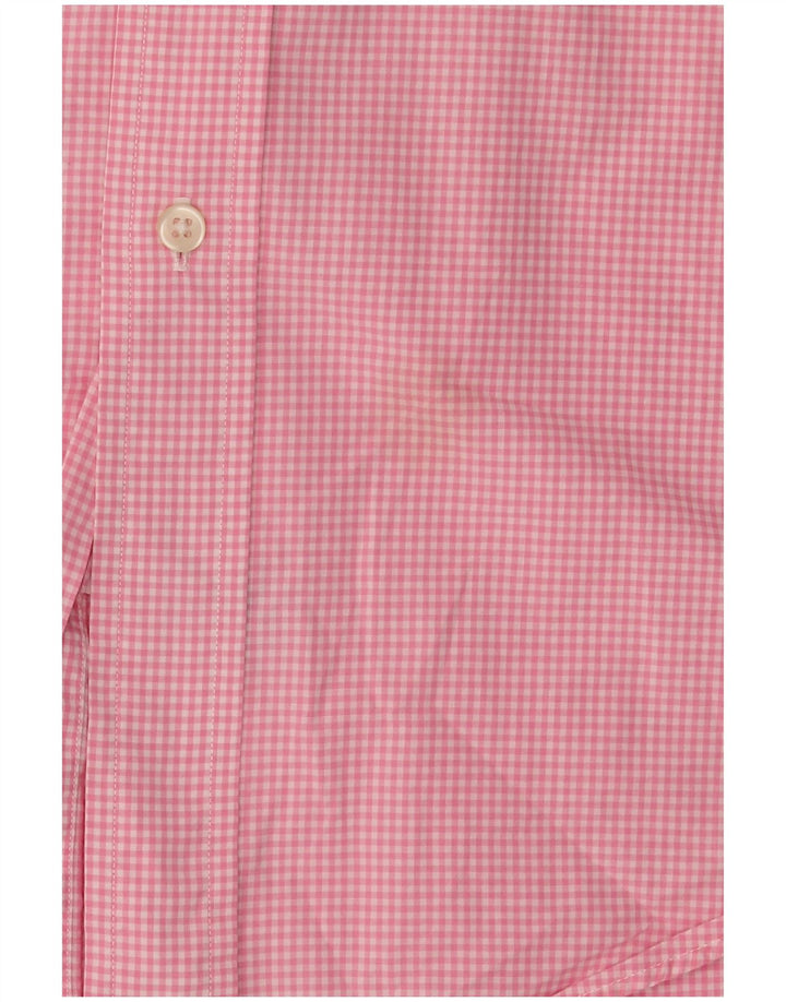 Ralph Lauren Herren-Hemd mit individueller Passform, mittelrosa, Gingham-Baumwolle