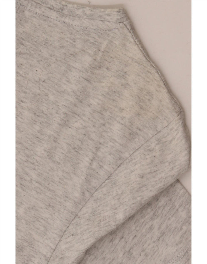 ELLESSE Grafik-T-Shirt-Oberteil für Mädchen, 12–13 Jahre, grau gesprenkelte Baumwolle