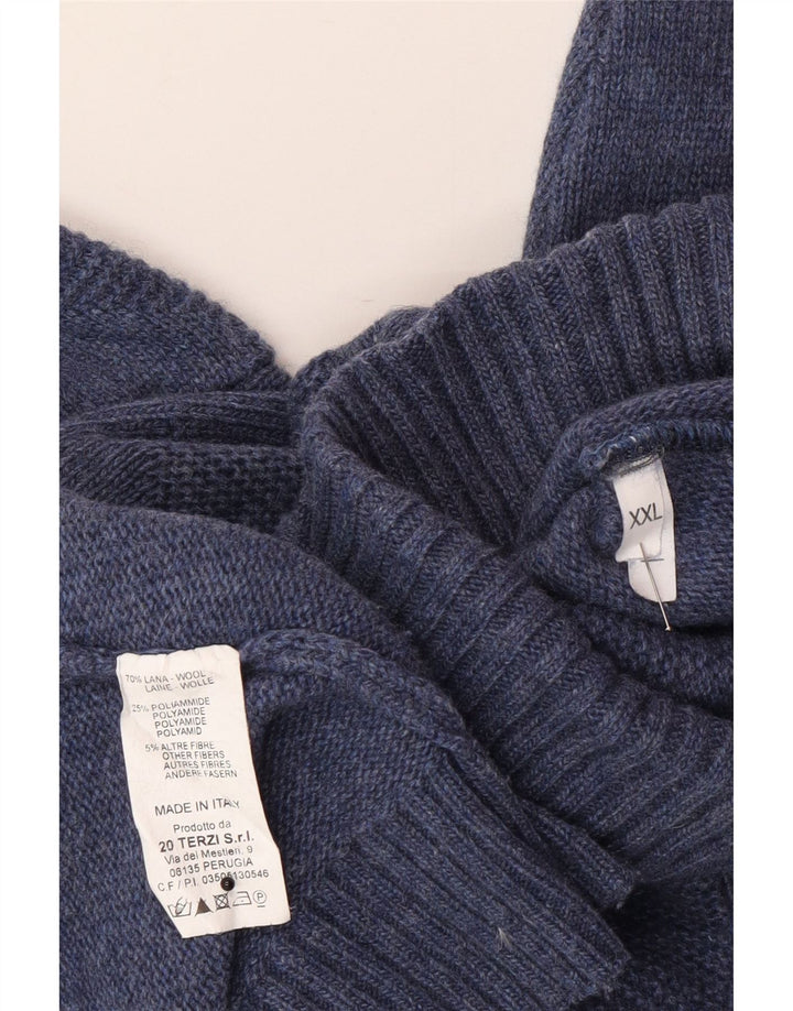 SIR RAPHAEL Damen-Pullover mit Rollkragen, UK 20 2XL, marineblaue Wolle