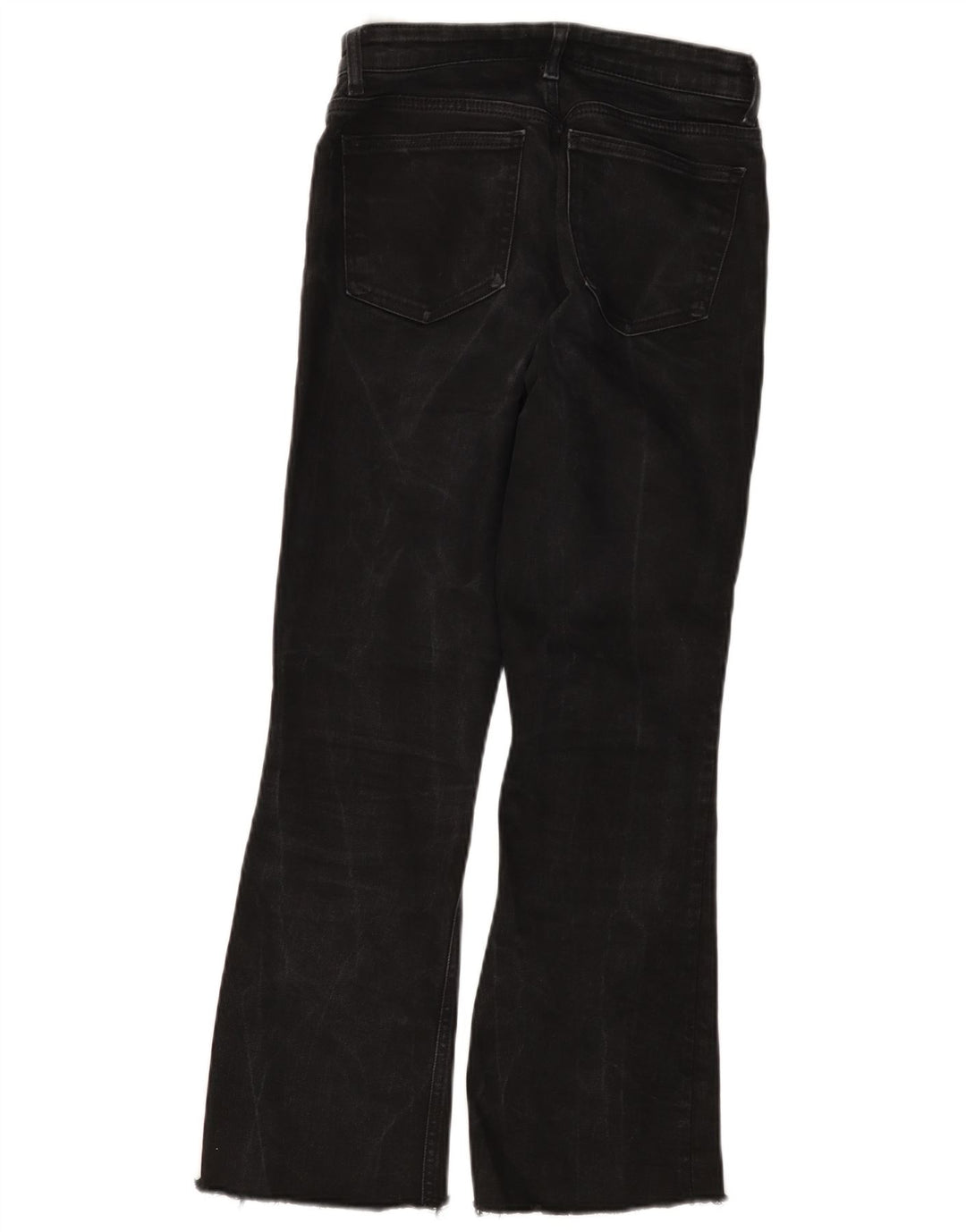Zara Damen Bootcut Jeans EU 38 Small W28 L26 Schwarze Baumwolle