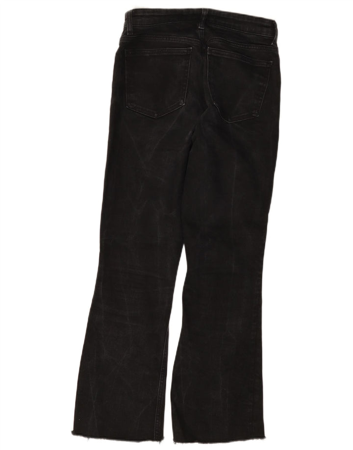 Zara Damen Bootcut Jeans EU 38 Small W28 L26 Schwarze Baumwolle