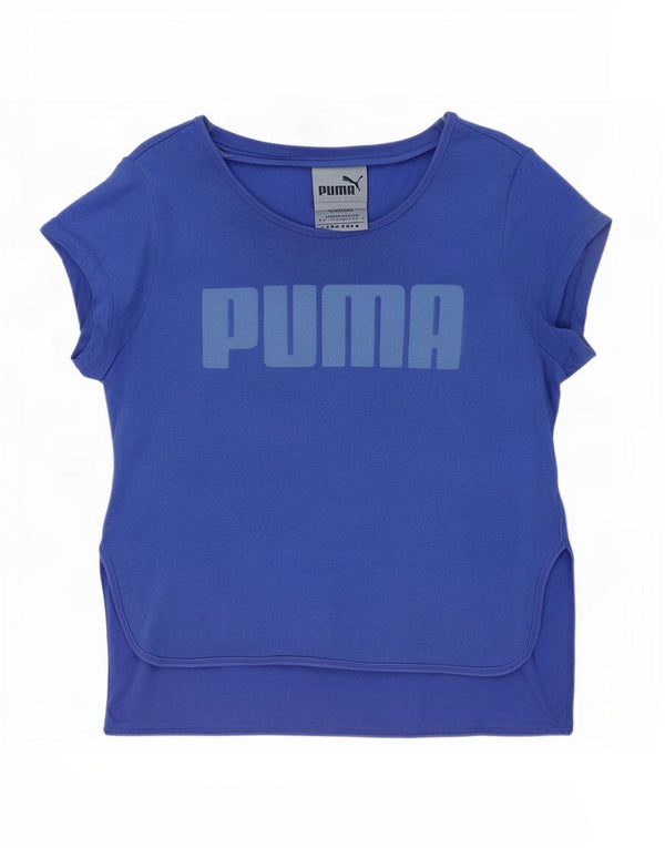 Puma Damen Grafik T-Shirt Top UK 18 XL Blau