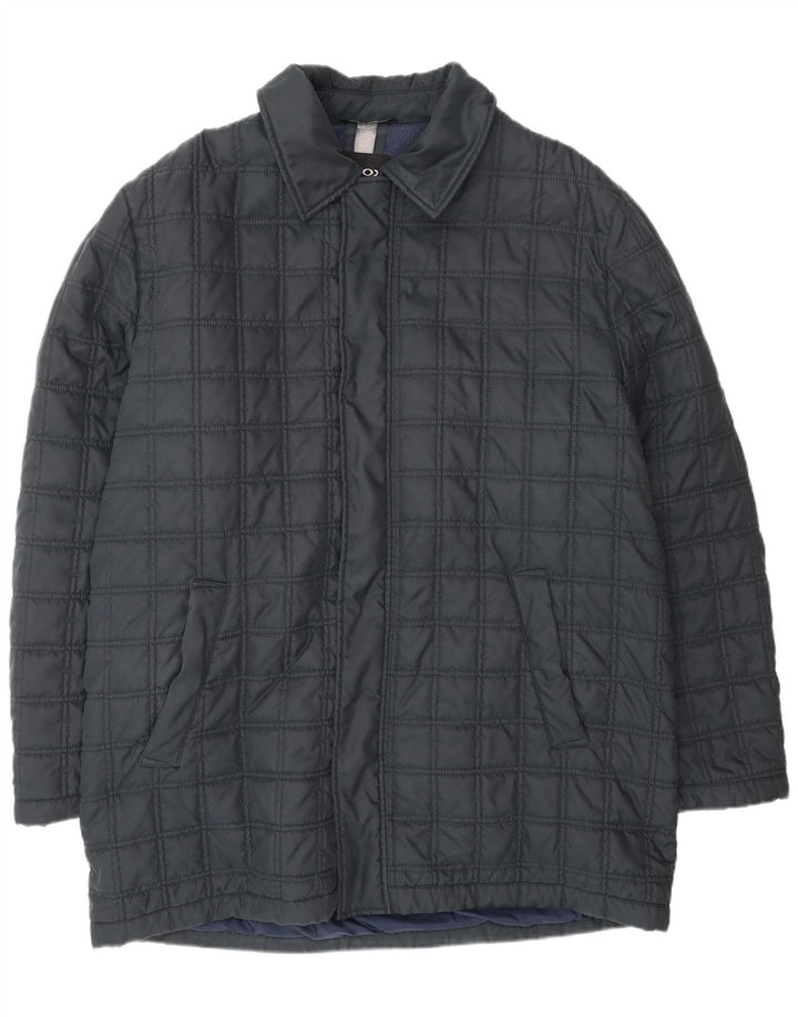Geox Herren Respira Wattierter Mantel IT 56 3XL Marineblaues Polyester