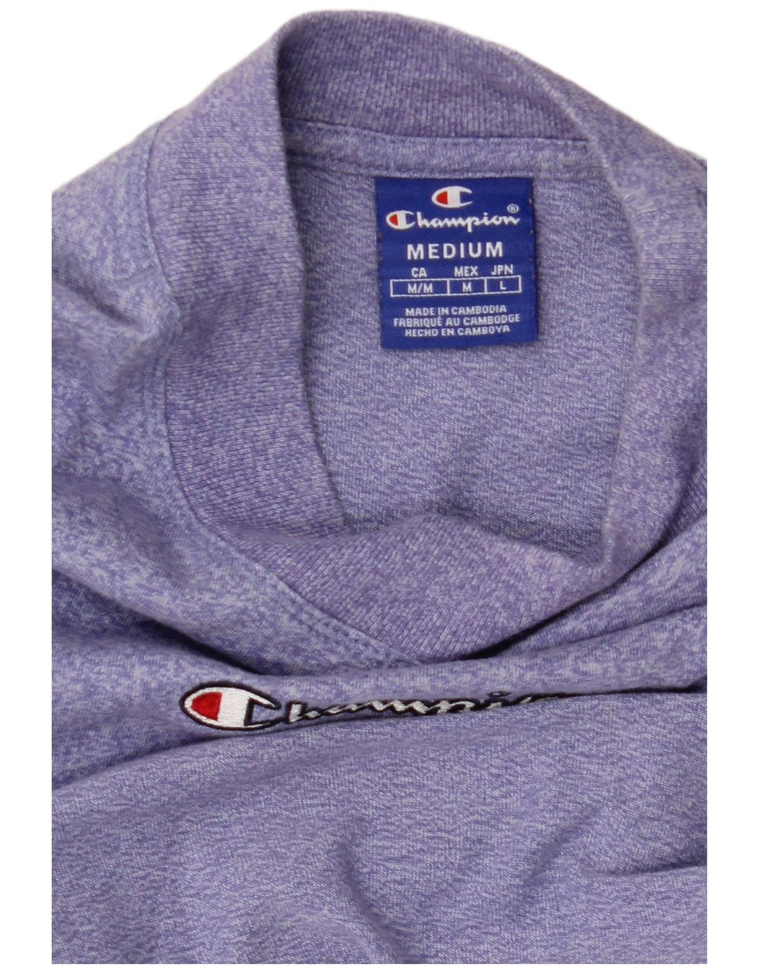 CHAMPION Grafik-T-Shirt-Oberteil für Damen, UK 12, mittelviolett gefleckt