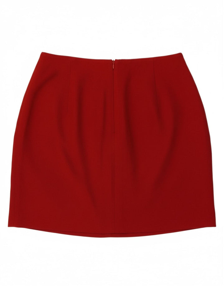 Aspesi Damen Minirock mit hoher Taille IT 42 Medium W25 Rot