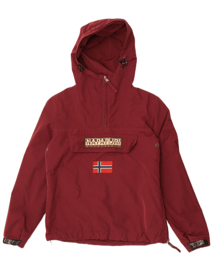 Napapijri Herren-Anorakjacke mit Kapuze, UK 36, Größe S, Kastanienbraun, Polyester
