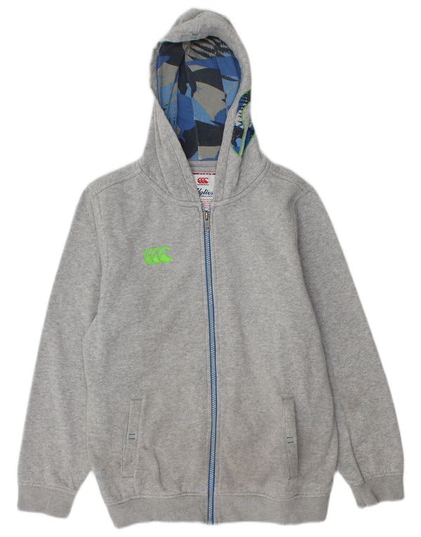 Canterbury Jungen Uglies Kapuzenpullover mit Reißverschluss, 13–14 Jahre, grau meliert