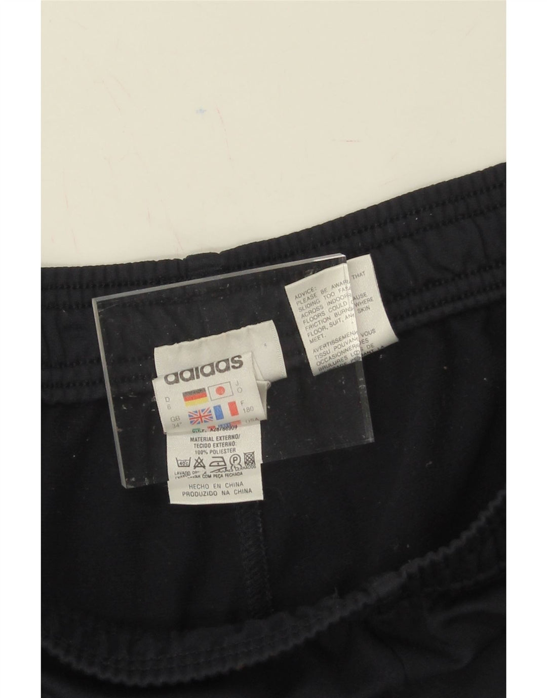ADIDAS Mens Graphic Tracksuit Trousers Large Navy Blue Polyester Vintage Adidas and Second-Hand Adidas from Messina Hembry 