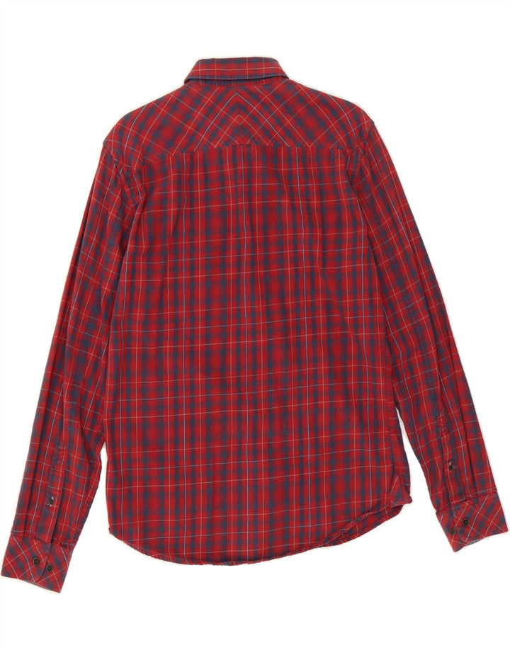 TIMBERLAND Mens Slim Fit Shirt Small Red Check Vintage Timberland and Second-Hand Timberland from Messina Hembry 