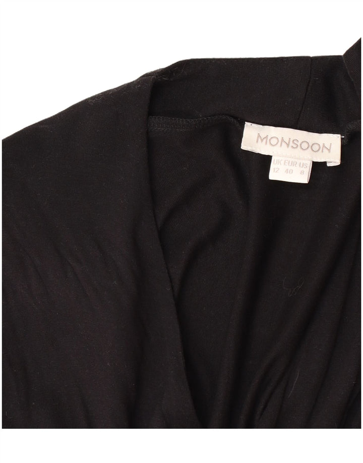 Monsoon Damen Ärmelloses Maxikleid UK 12 Medium Schwarz