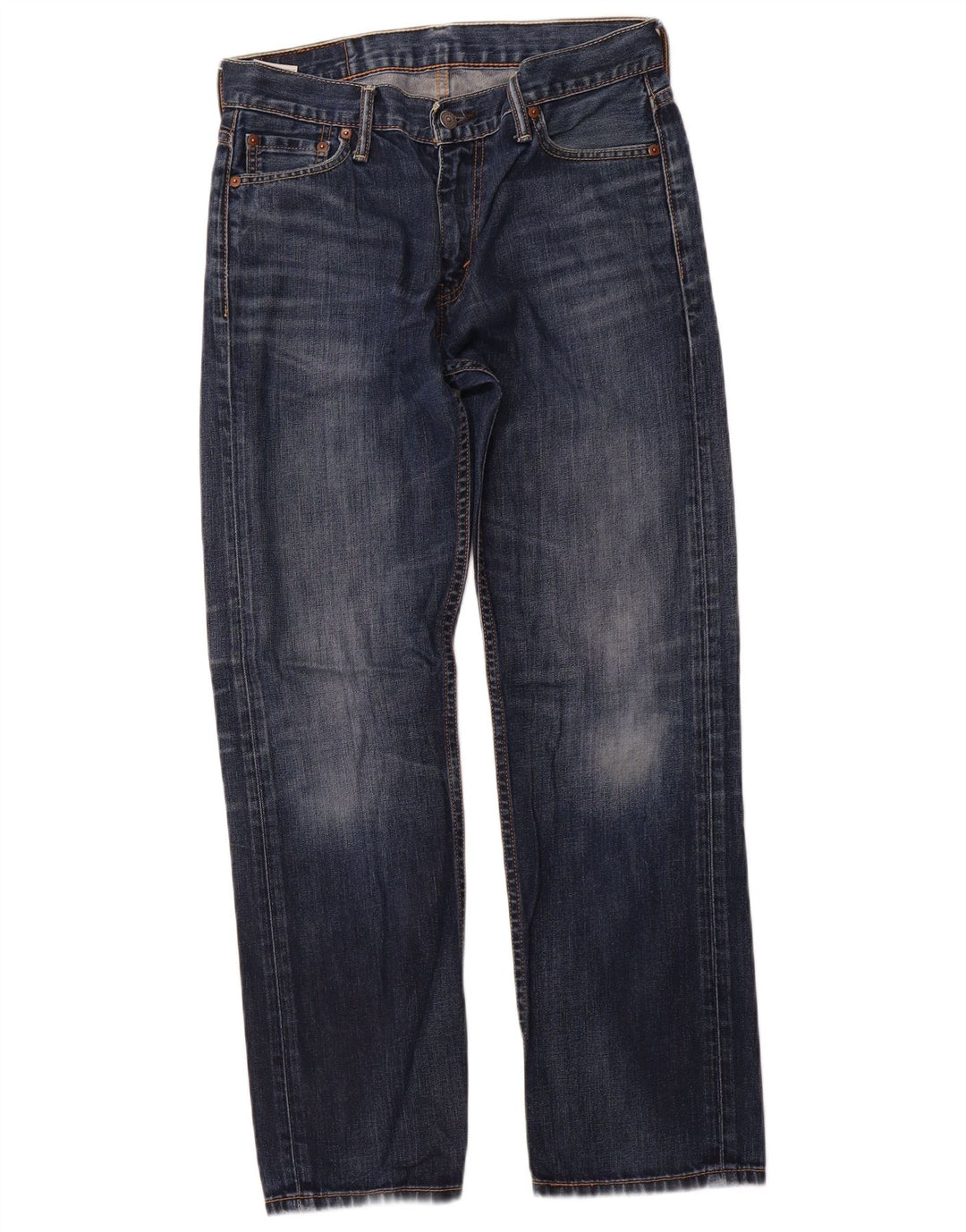 LEVI'S Herren 504 Straight Jeans W30 L30 Blaue Baumwolle