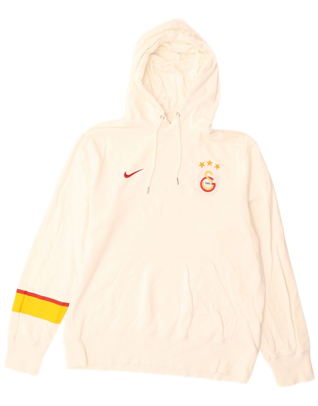 Nike Herren-Kapuzenpullover mit Grafik, mittelweiß, Colourblock-Baumwolle