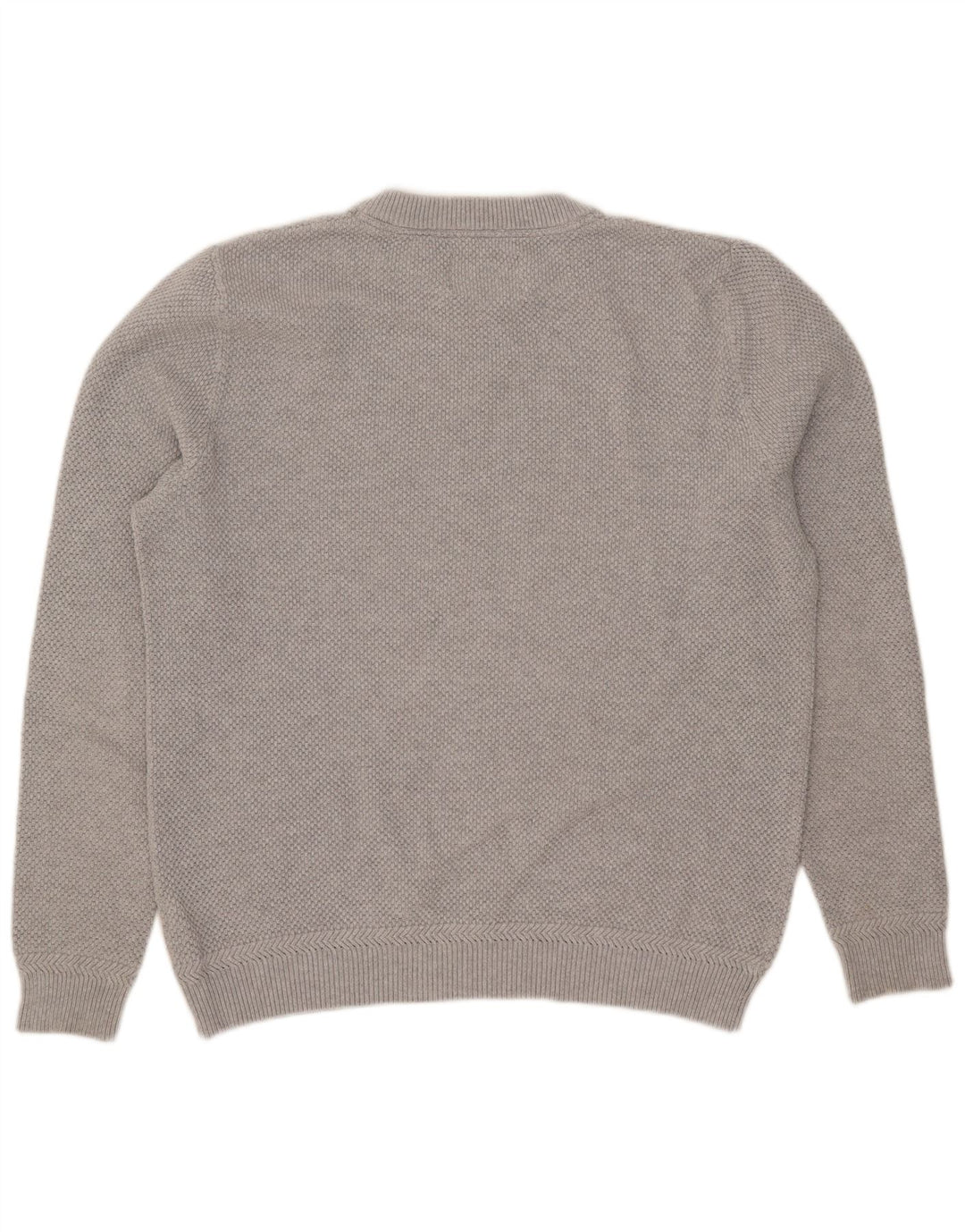Jack Wills Herren-Pullover mit Rundhalsausschnitt, Größe L, aus grauer Baumwolle
