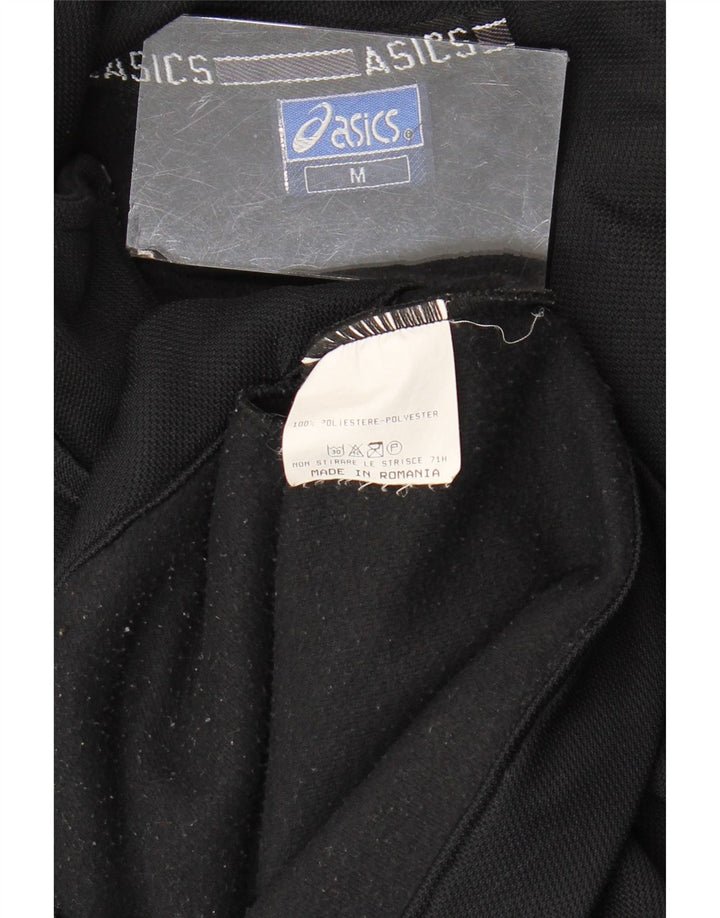 Asics Herren-Trainingsanzug mit grafischem Oberteil, Mittelschwarzes Farbblock-Polyester