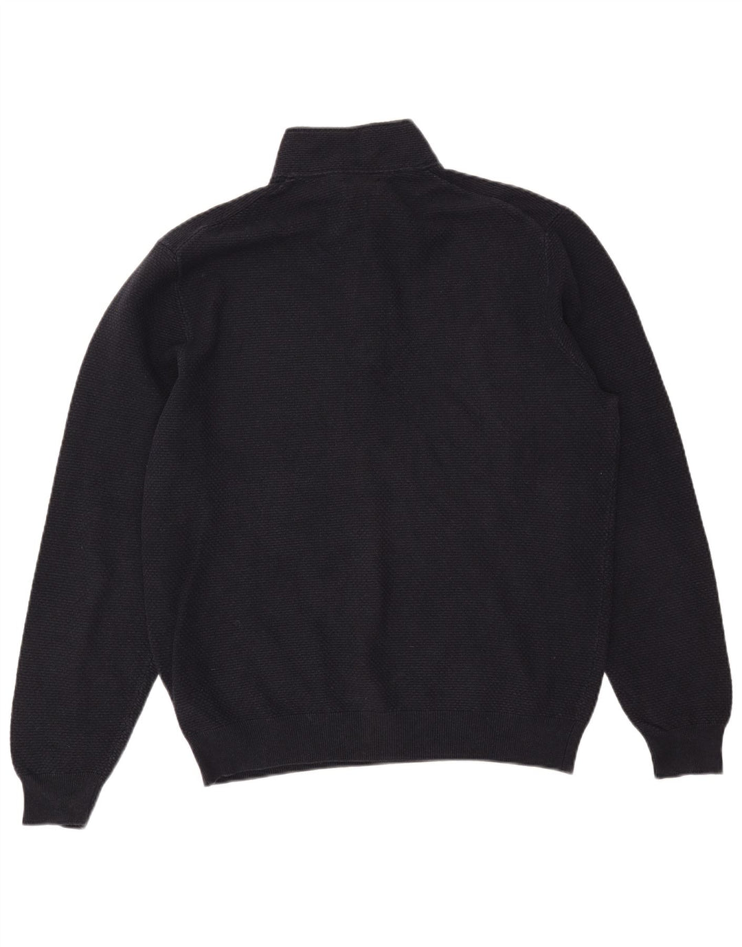 MASSIMO DUTTI Herren-Pullover mit Reißverschluss, 2XL, marineblaue Baumwolle