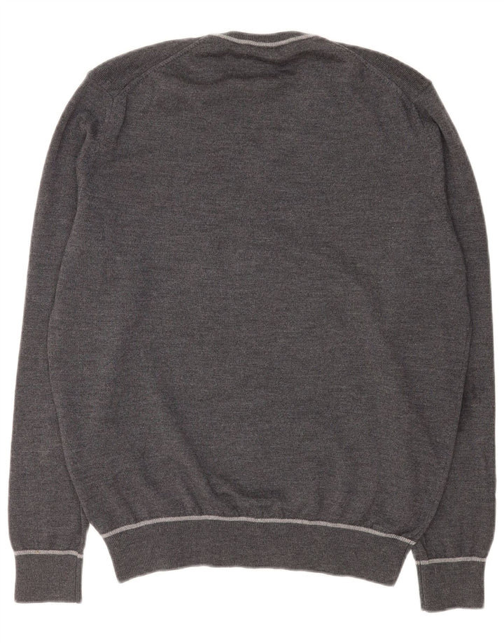 Marina Yachting Herren-Pullover mit V-Ausschnitt, große graue Wolle
