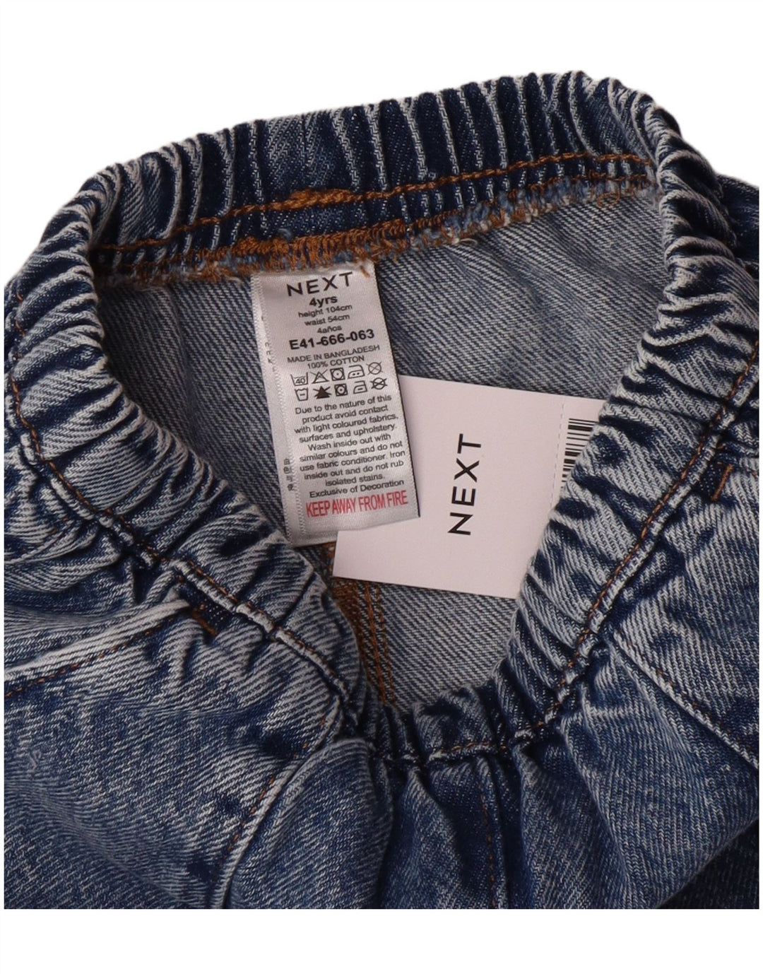 NEXT Straight Jeans für Jungen, 3–4 Jahre, W20, L13, blaue Baumwolle