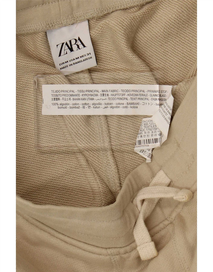 Zara Herren-Trainingshose, Jogginghose, mittelbeige Baumwolle