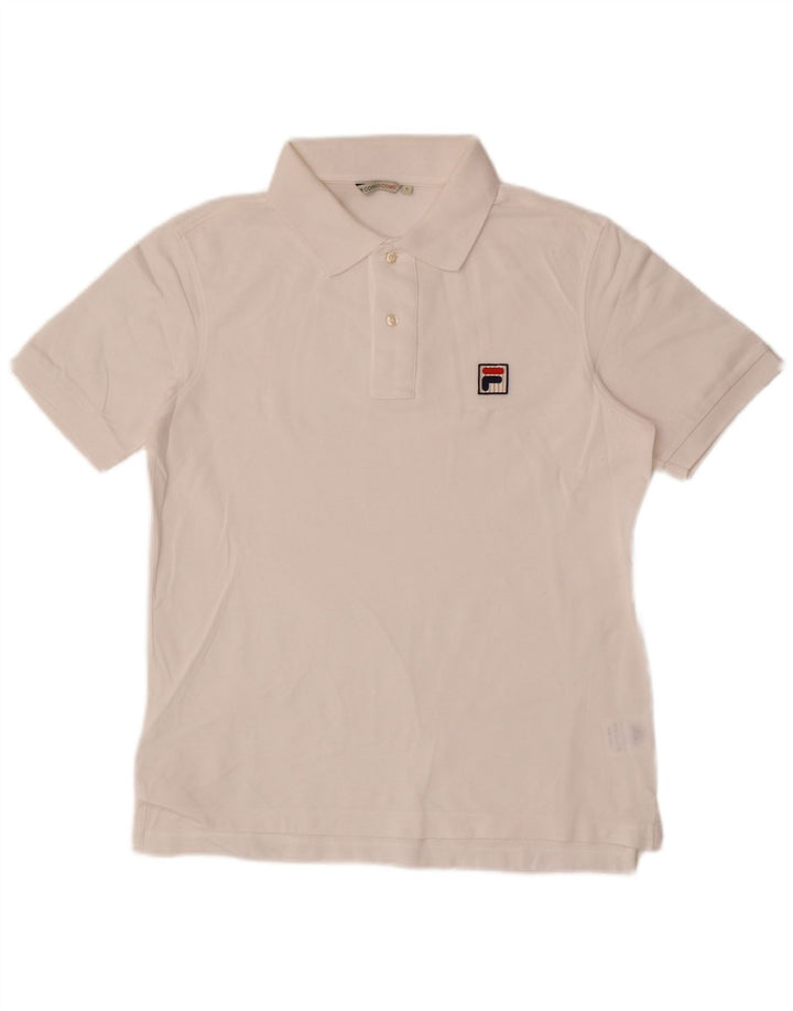 Fila Herren Poloshirt Small Weiße Baumwolle