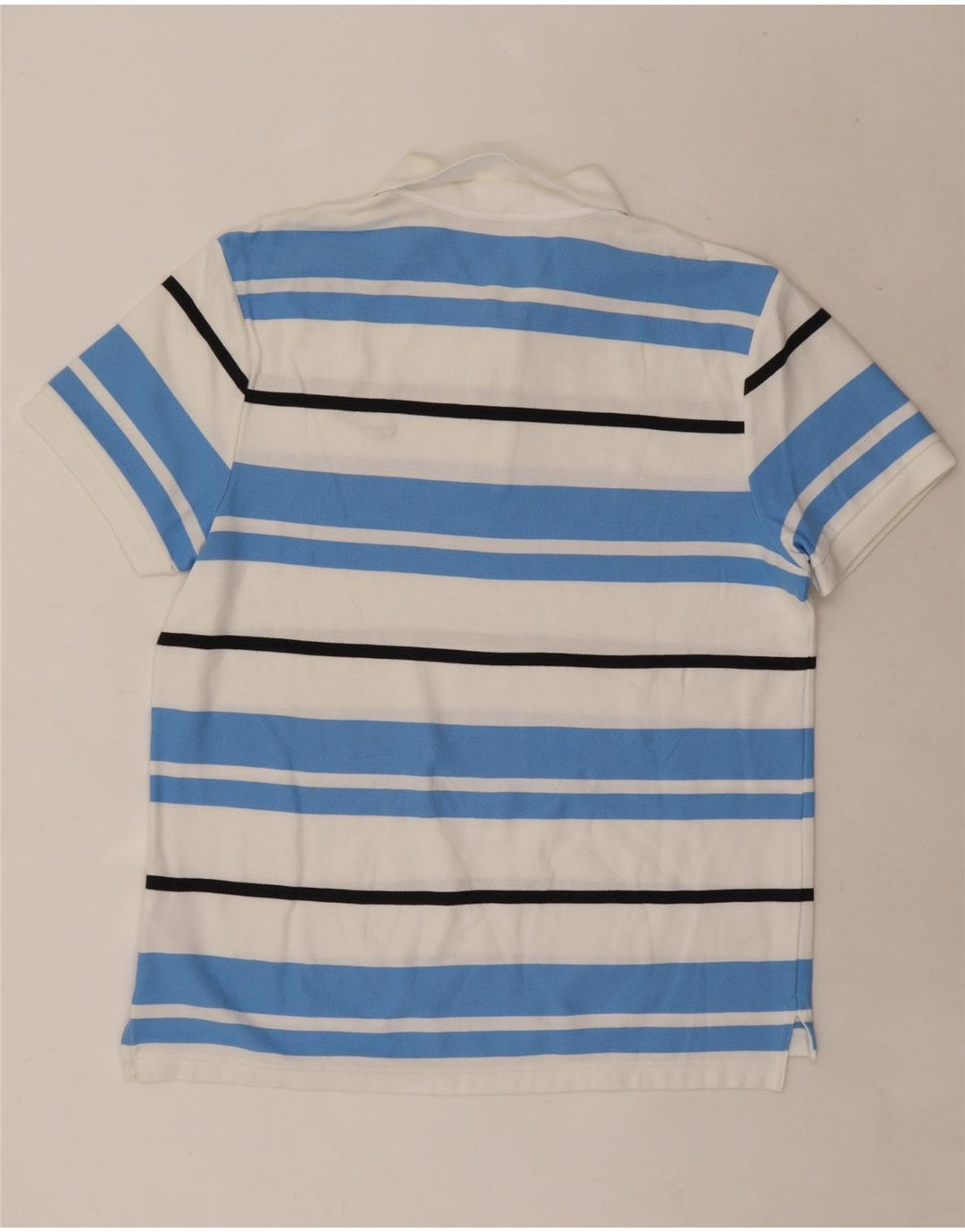 Nike Herren-Poloshirt, groß, weiß gestreift, Baumwolle