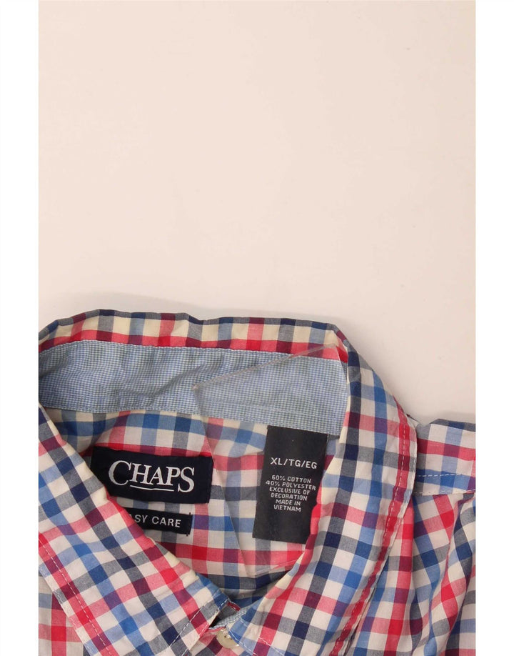 Chaps Herren-Hemd, pflegeleicht, XL, mehrfarbig, Gingham-Baumwolle