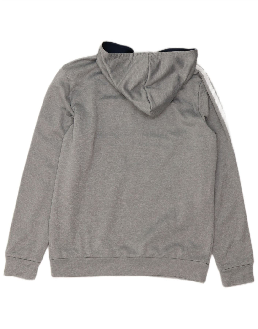 ADIDAS Kapuzenpullover für Jungen mit Reißverschluss, 13–14 Jahre, graues Colourblock-Polyester