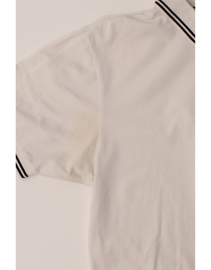 CHAMPION Mens Polo Shirt Medium White Vintage Champion and Second-Hand Champion from Messina Hembry 