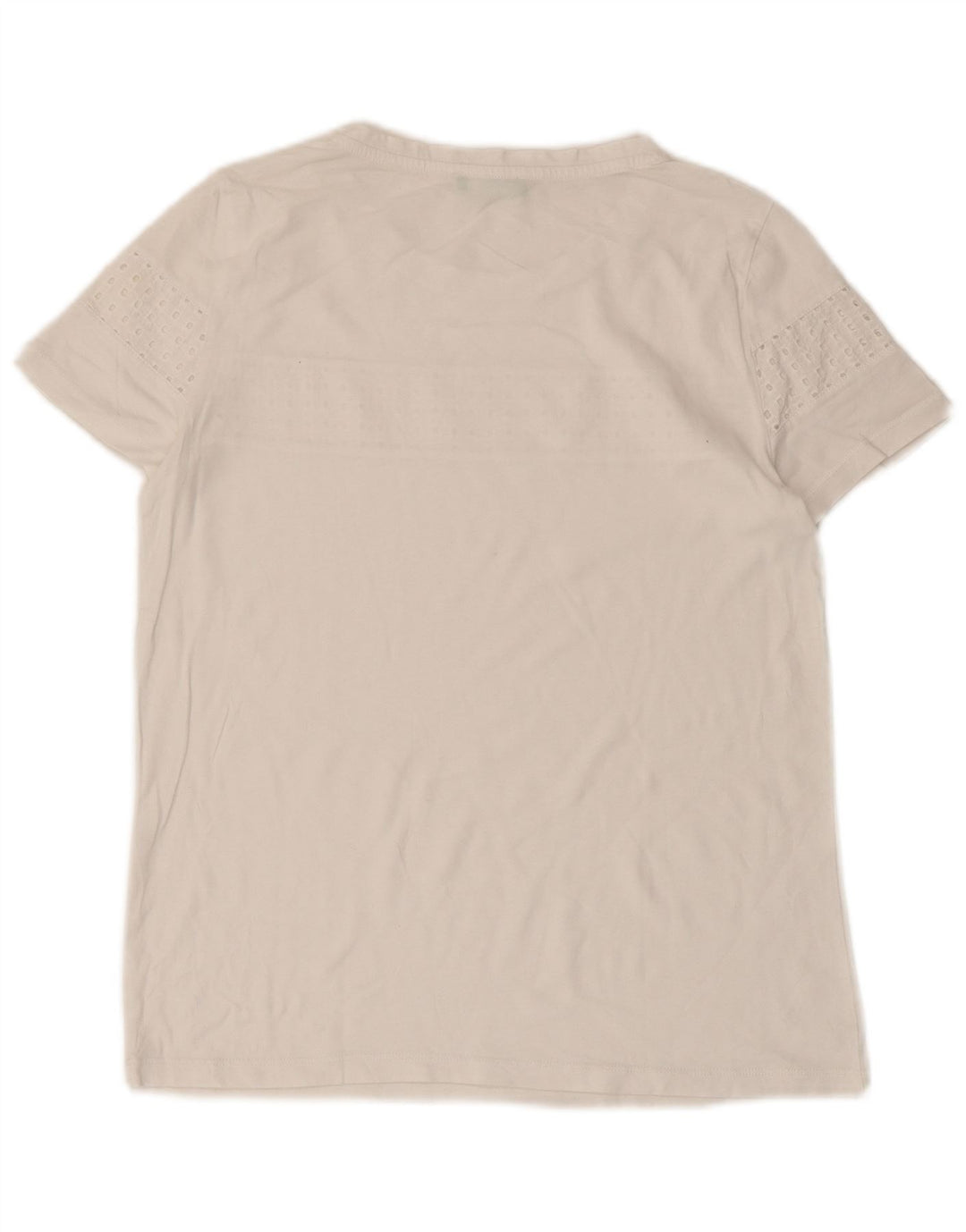 Benetton Damen T-Shirt Top UK 10 Small Weiß