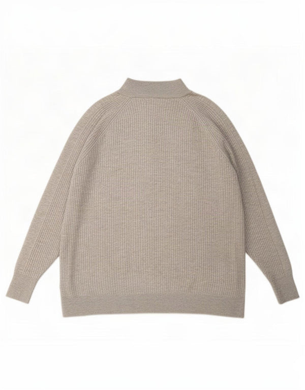 Marks & Spencer Damen-Pullover, übergroß, mit Reißverschluss, UK 18, XL, Grau