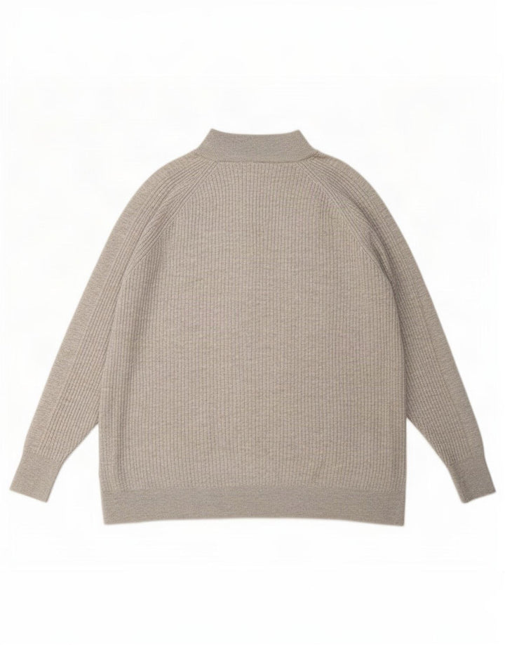 Marks & Spencer Damen-Pullover, übergroß, mit Reißverschluss, UK 18, XL, Grau