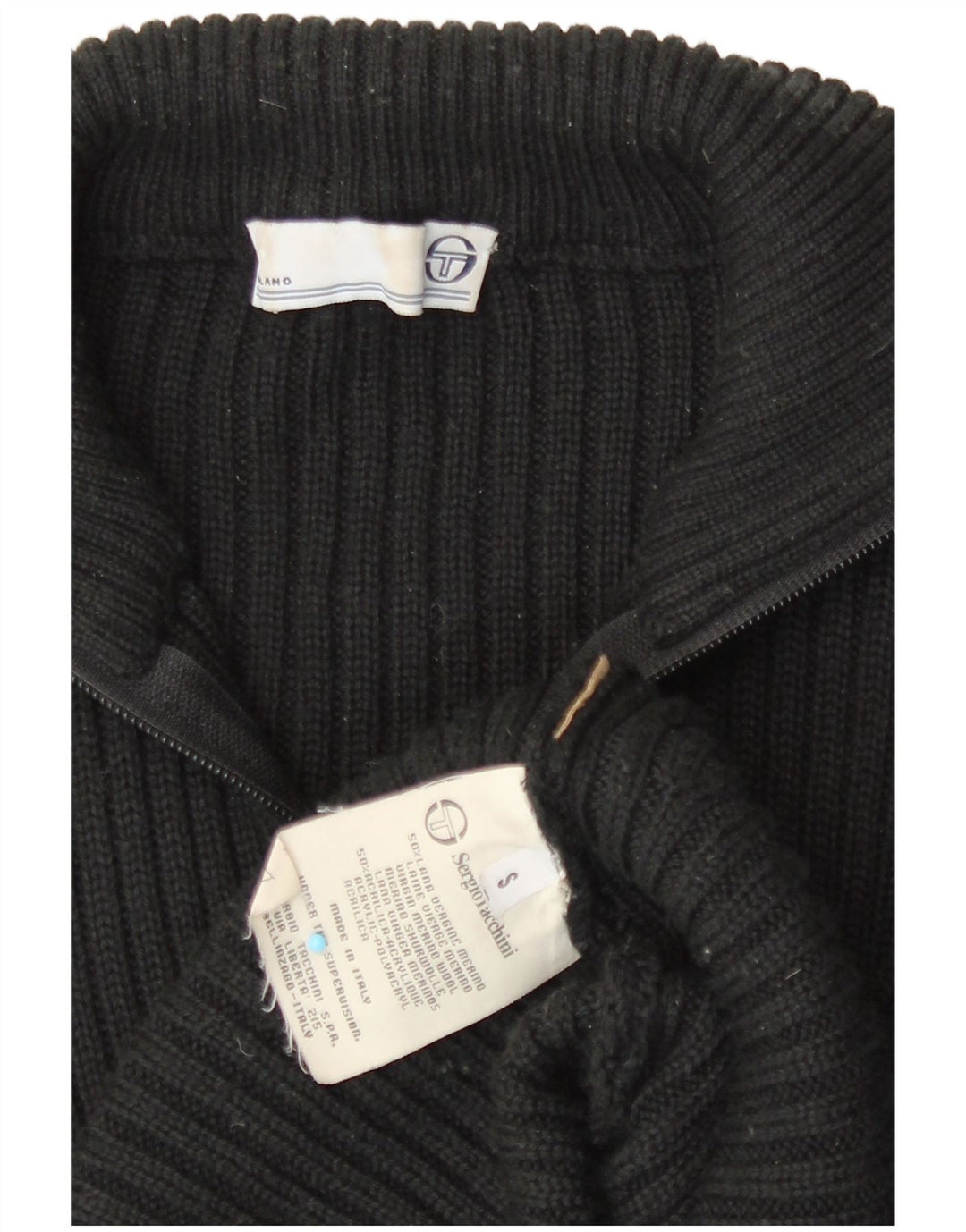 Sergio Tacchini Damen-Cardigan mit durchgehendem Reißverschluss, Gr. 10, Größe S, Schwarz