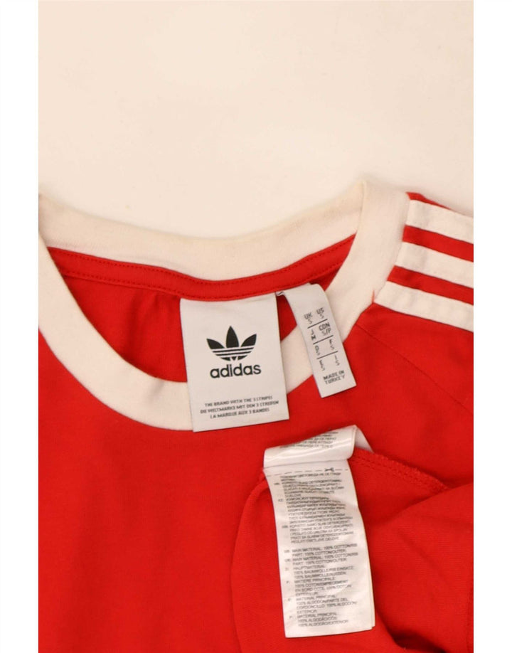 Adidas Herren T-Shirt Top Small Rot Baumwolle