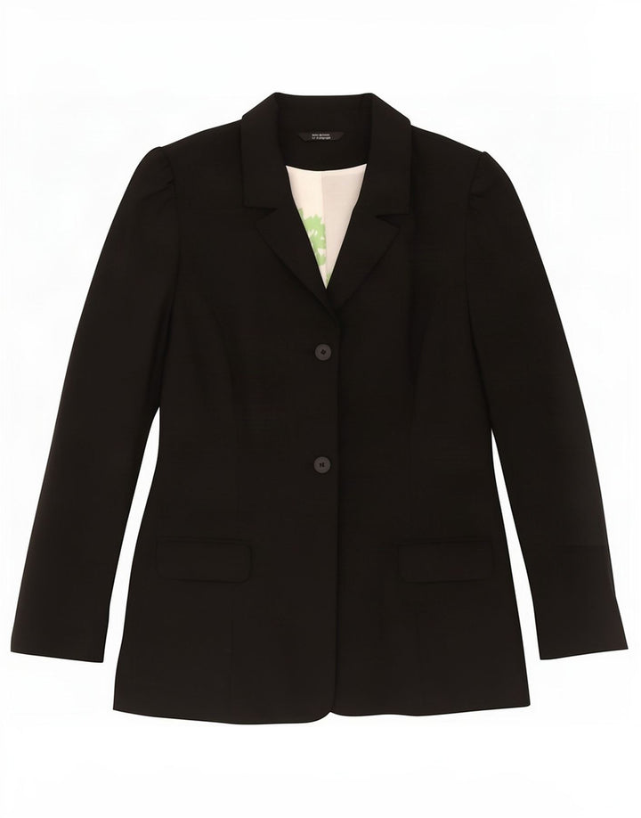 Marks & Spencer Damen-Blazer mit 2 Knöpfen, UK 14, Mittelschwarz, Polyester