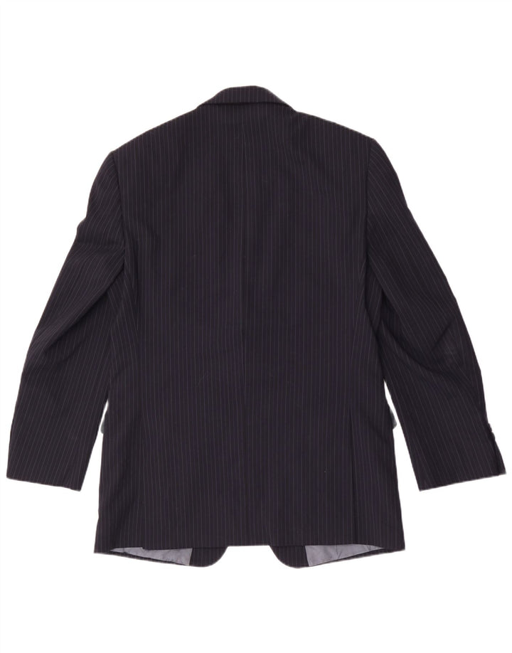 Marks & Spencer Damen-Blazerjacke UK 40 Mittelmarineblauer Nadelstreifen