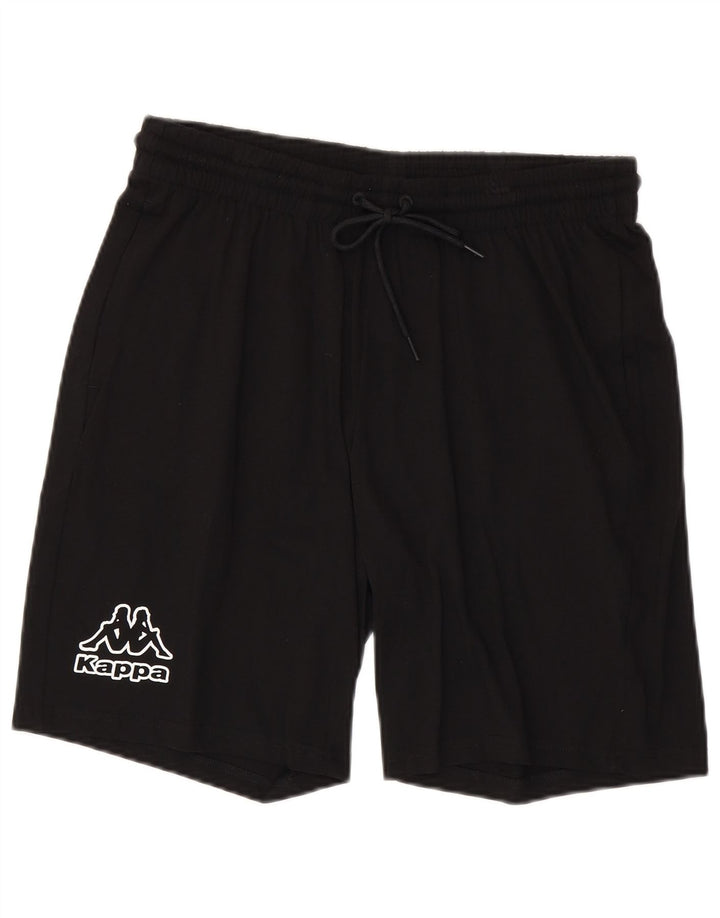 KAPPA Herren Graphic Sport Shorts Große schwarze Baumwolle