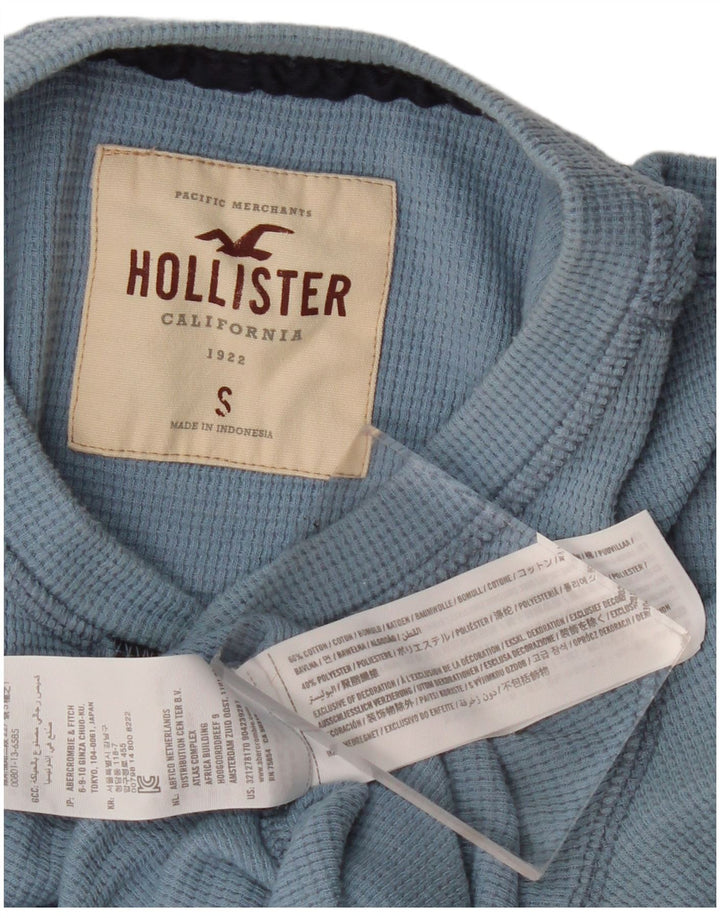Hollister Herren-Oberteil, langärmelig, klein, blau, Baumwolle