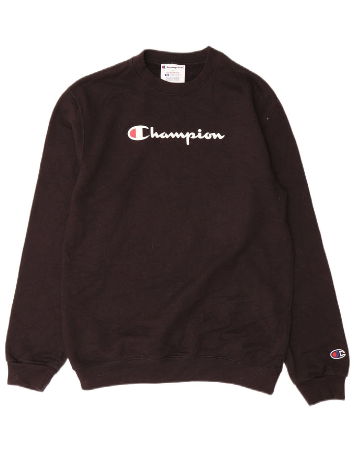 Champion Jungen-Sweatshirt mit Grafik, 11–12 Jahre, Größe L, Schwarz, Sport