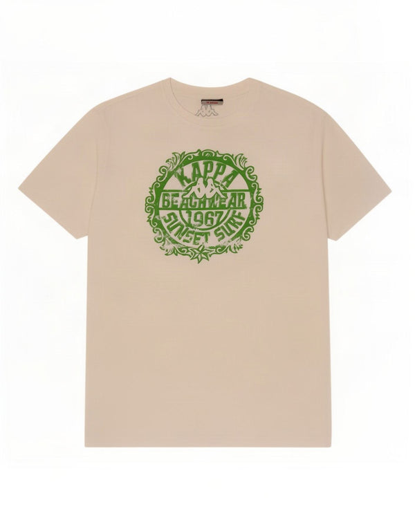 Kappa Herren Grafik T-Shirt Top XL Weiß