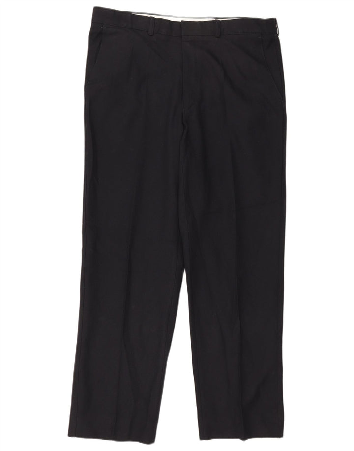 Gerade Herren-Chinohose von Marks & Spencer, W34, L29, Marineblau, Polyester