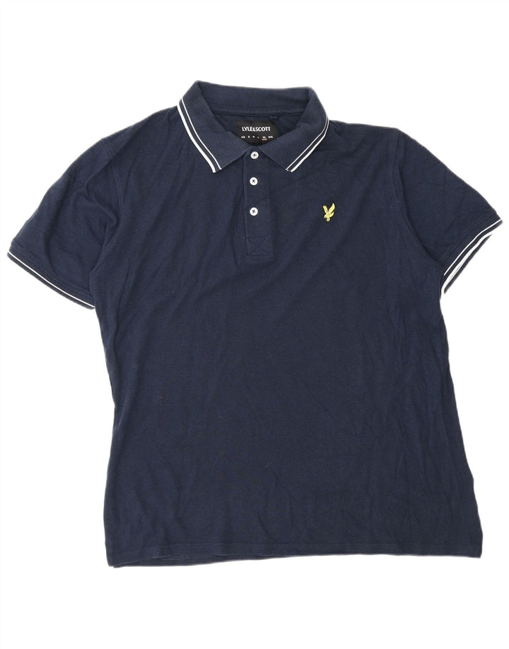 Lyle & Scott Herren Poloshirt XL Marineblau Baumwolle