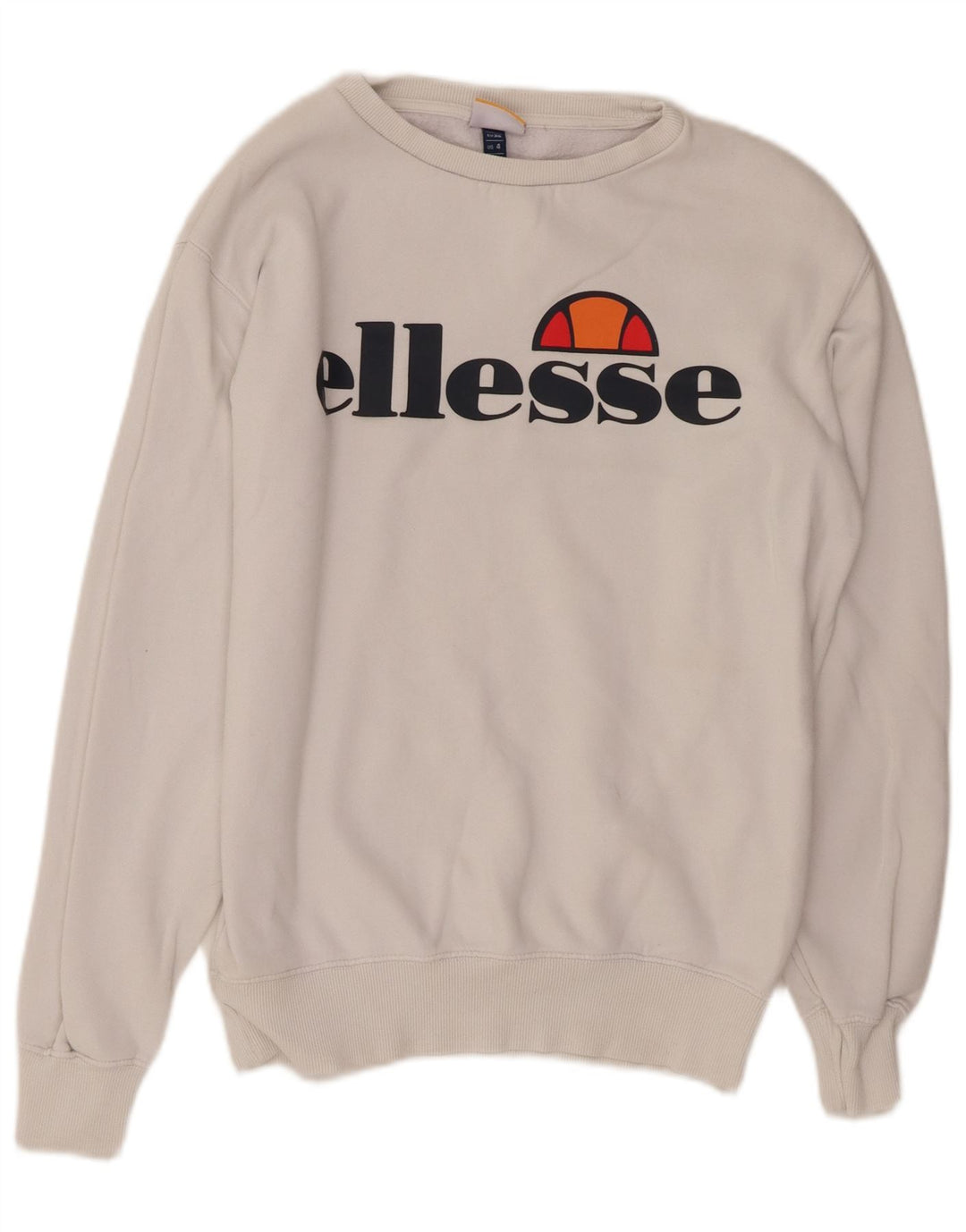 ELLESSE Übergroßer Grafik-Sweatshirtpullover für Damen, Gr. 8, Weiß